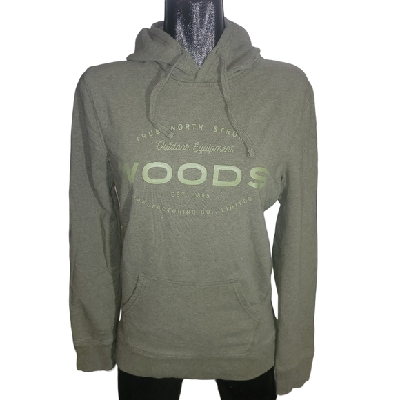 Woods Olive Green Pullover Hoodie S - Picture 1 of 7
